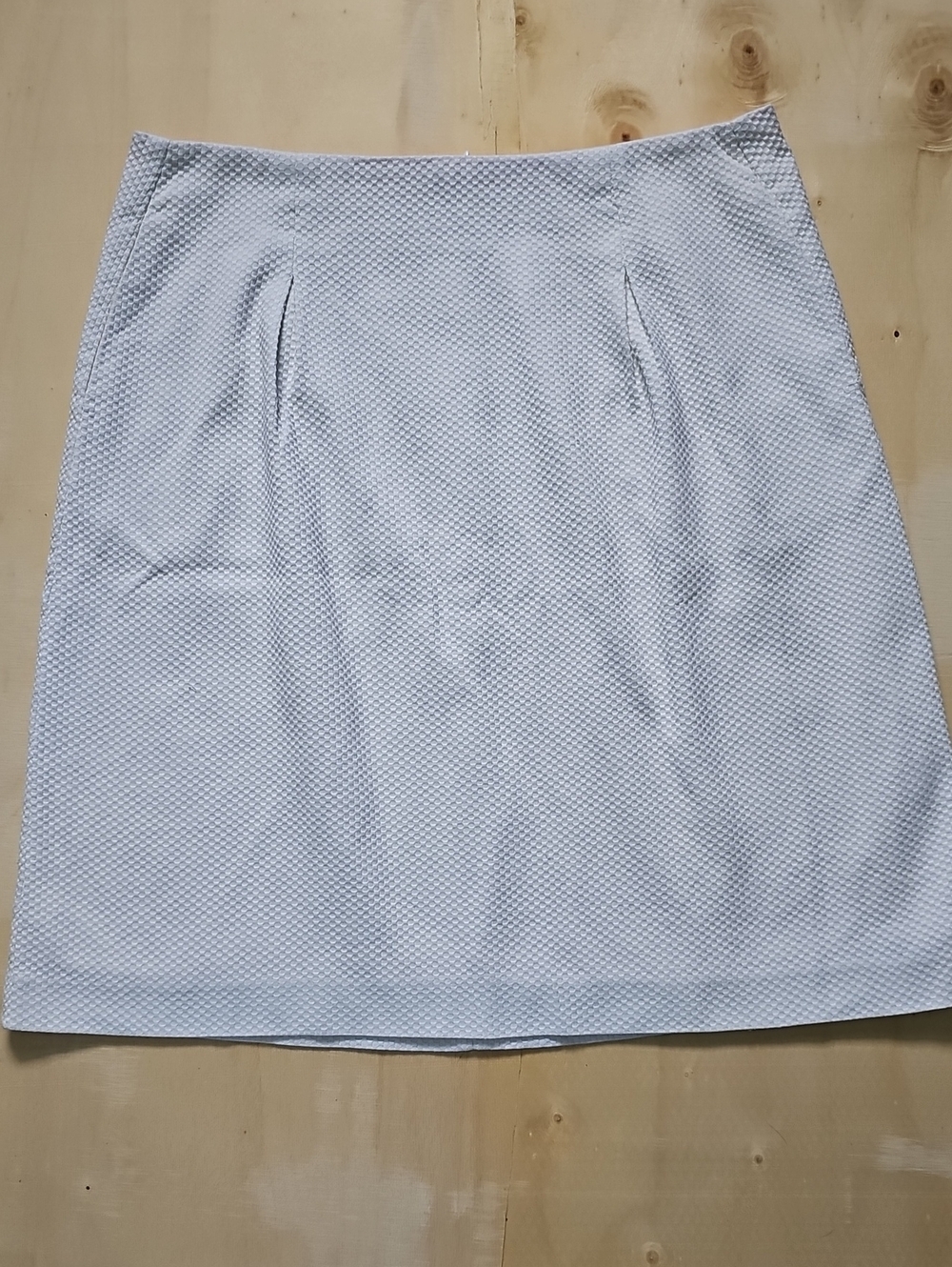 Boden Off-White Textured A-Line Skirt